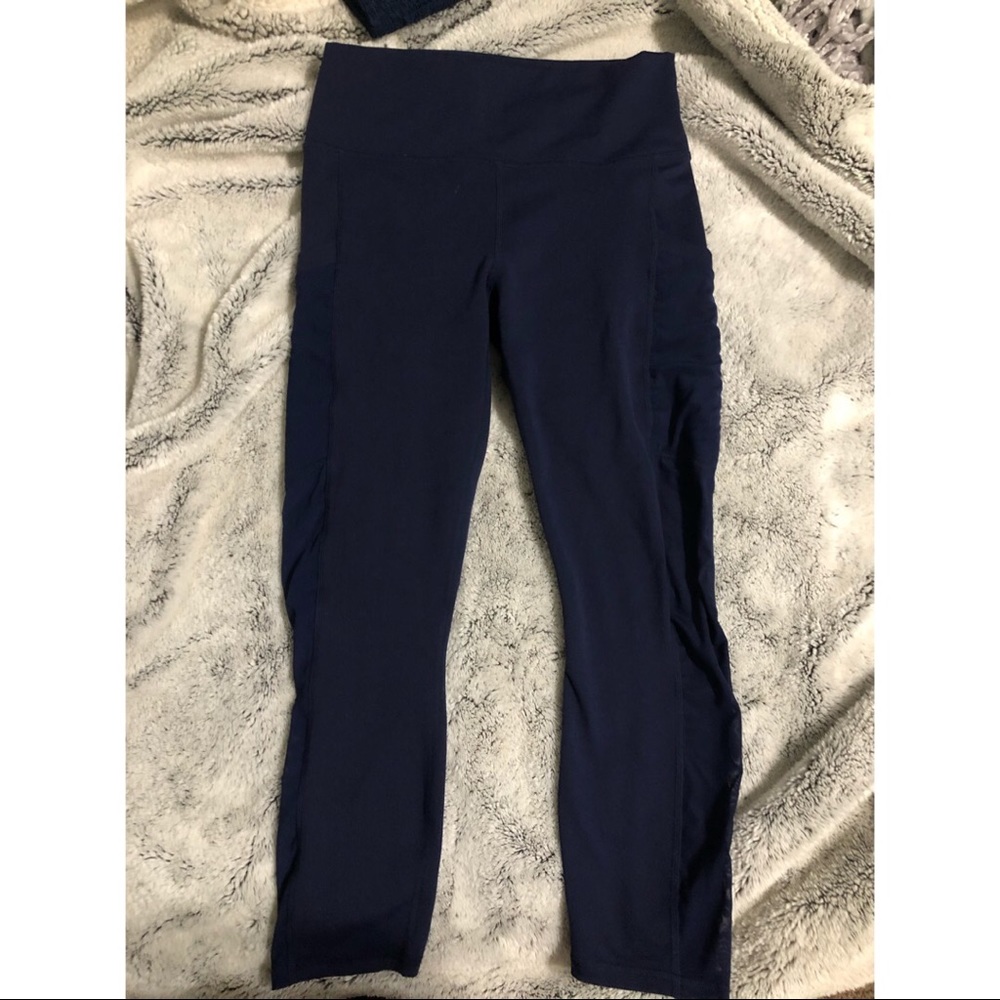 7/8 Navy Mesh Leggings
